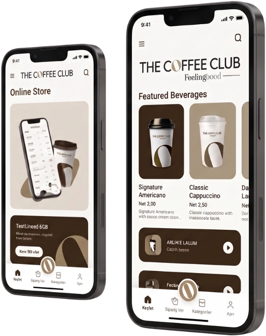 The Coffee Club mobil uygulaması